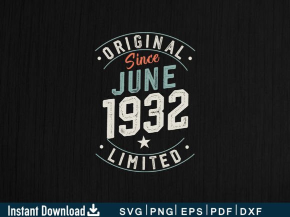 Download June 1932 Gifts 92nd Birthday Design - 1932 Collection