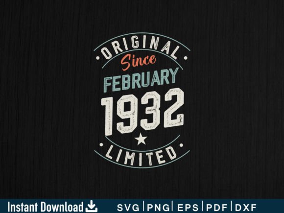 Download Fabruary 1932 Gifts 92nd Birthday Design - Premium Resources