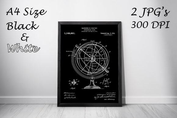 Download Astronomical Globe 1915 Vintage Patent - 1915 Collection