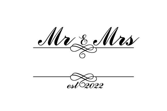 Download Wedding Mr. &amp; Mrs. 2022 Split Monogram - 2022 Collection