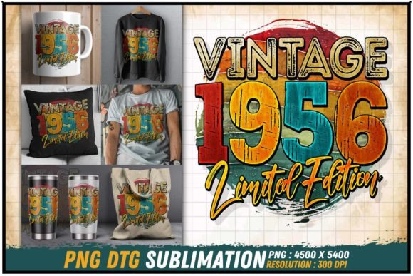 Download Vintage 1956 Limited Edition Retro Round - 1956 Collection
